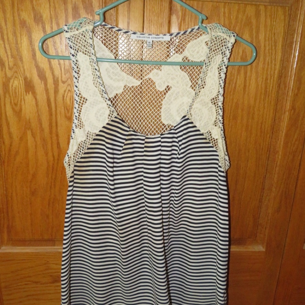 Collective Concepts Lace Overlay Top